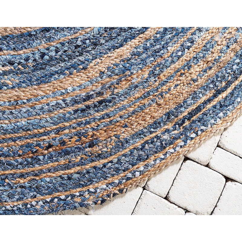 Tapis tressé à la main Callington Southwestern, Rond 8 pi