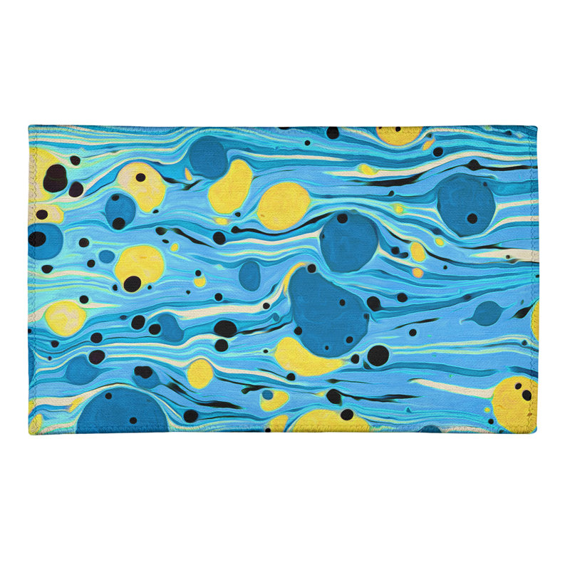 Tapis de zone en poly peinture tourbillons, Rectangle 3 pi x 5 pi