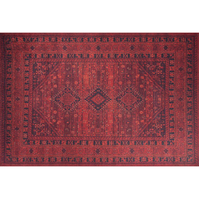 Premium Machine Washable Carpet, 4.6 x 6.2 Feet, 100% Polyester, 1850 g/m² | Pile Height: 0.2 Inches | Eco-Friendly Recycled Poly Cotton Underside | Perfect for Living Room, Bedroom, and High-Traffic Areas