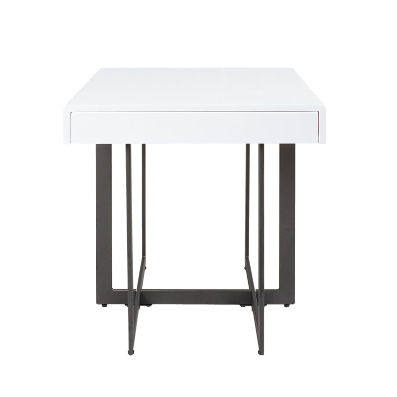 Table de bout avec rangement Desales, Blanc
