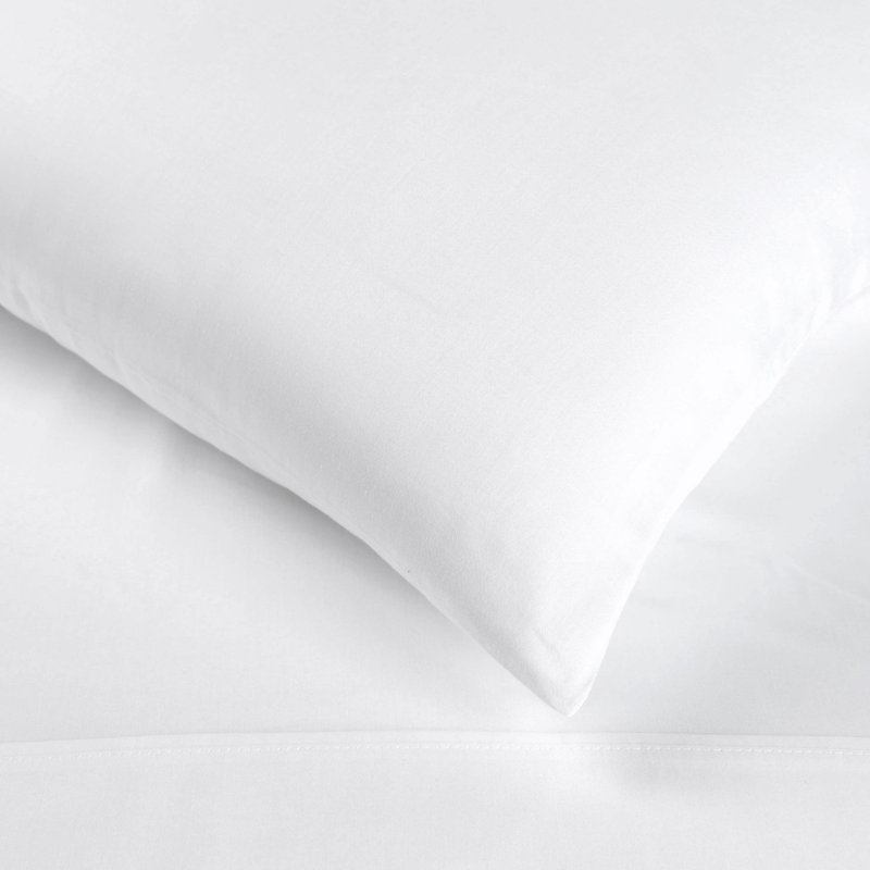 Luxury 700 Thread Count Certified Certified Egyptian Cotton Sateen Pillowcase, King, White