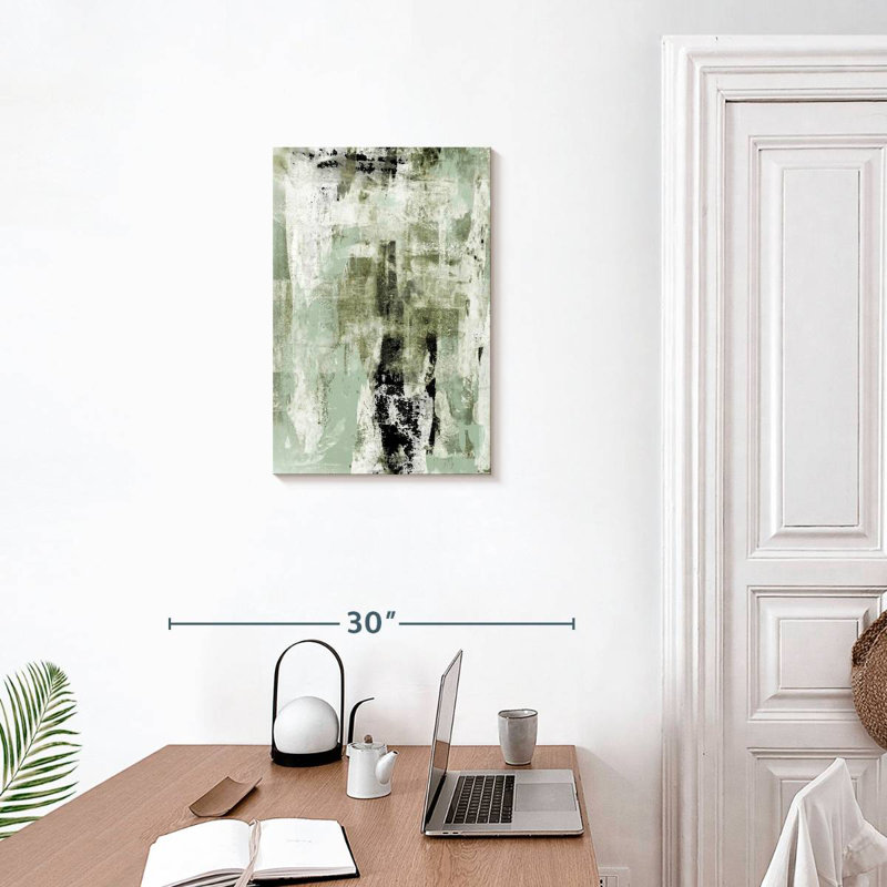 Avery Sage Green Abstract, 24" H x 16" W