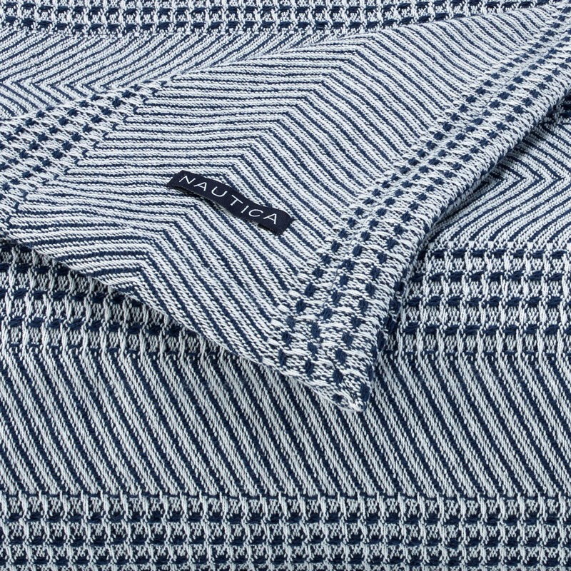 Chevron Stripe Grey Full/Queen Ultra-Soft Cotton Blanket