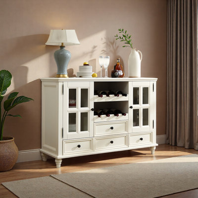 American retro style solid wood sideboard cabinet