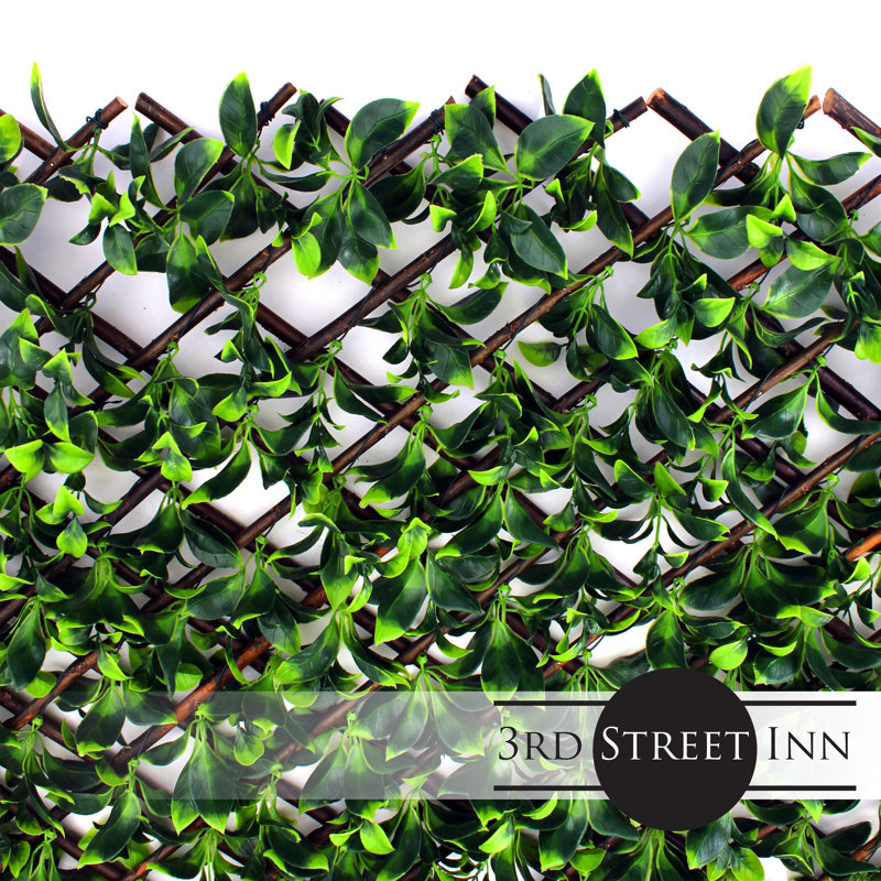Expandable Green Artificial Gardenia Leaf Privacy Fence