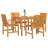  4 Piece Garden Dining Set Solid Wood Acacia