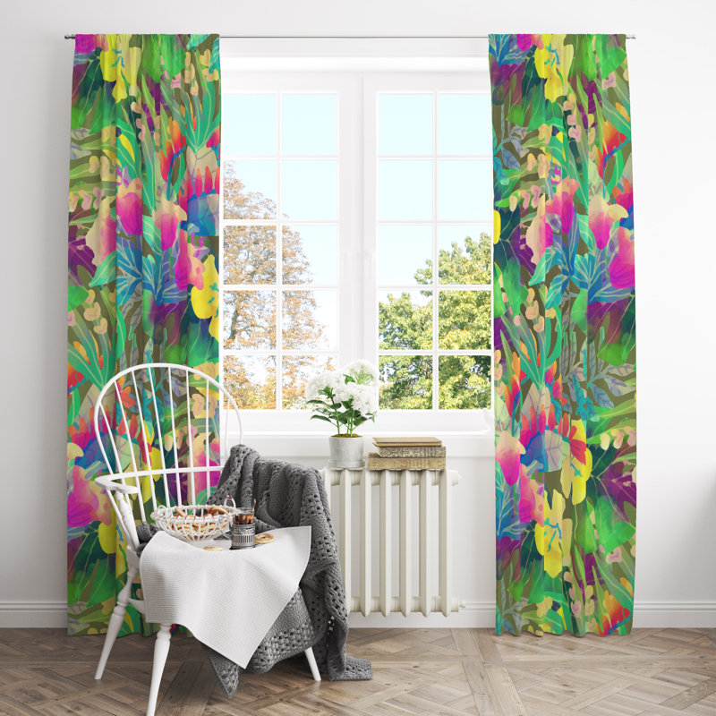 Semi Sheer Curtain Pair, 40" W x 61" L