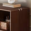Bibliothèque standard moderne en bois massif noyer foncé-1686816240