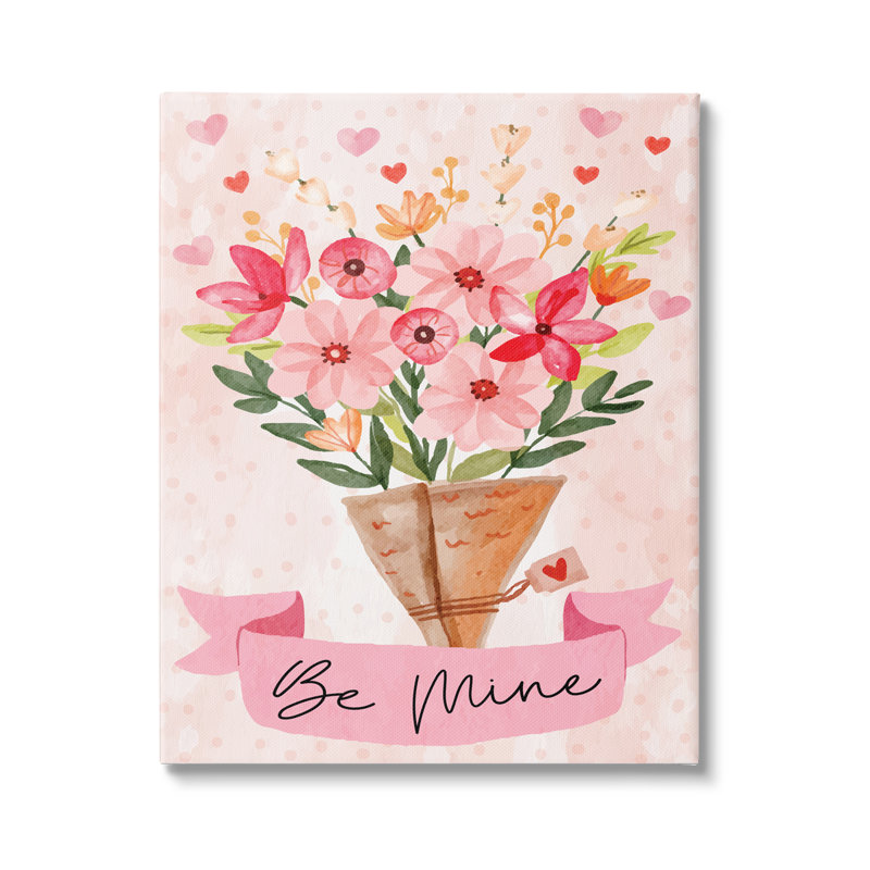 «Be Mine Romantic Valentine's Bouquet» par N / A, impression sur toile tendue, H 20 po x l 16 po x P 1,5 po