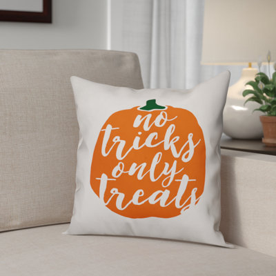 No Tricks Only Treats Throw Pillow