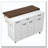 102.3" Kitchen Island with Extendable Dining Table, Kitchen Rolling Island Cart with Trash Storage Cabinet-1396906435