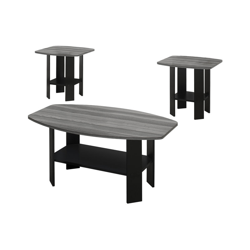 Transitional Table Set, 3pcs Set, Black