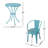 Colmar 3 PC KD Metal Set, Two Recliners, One Table, Powder Coated Iron, Waterproof