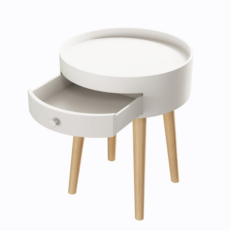 Table de chevet 15 po Karana, Blanc