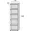 Gurtha 195cm H x 60cm W Standard Bookcase-2072343667