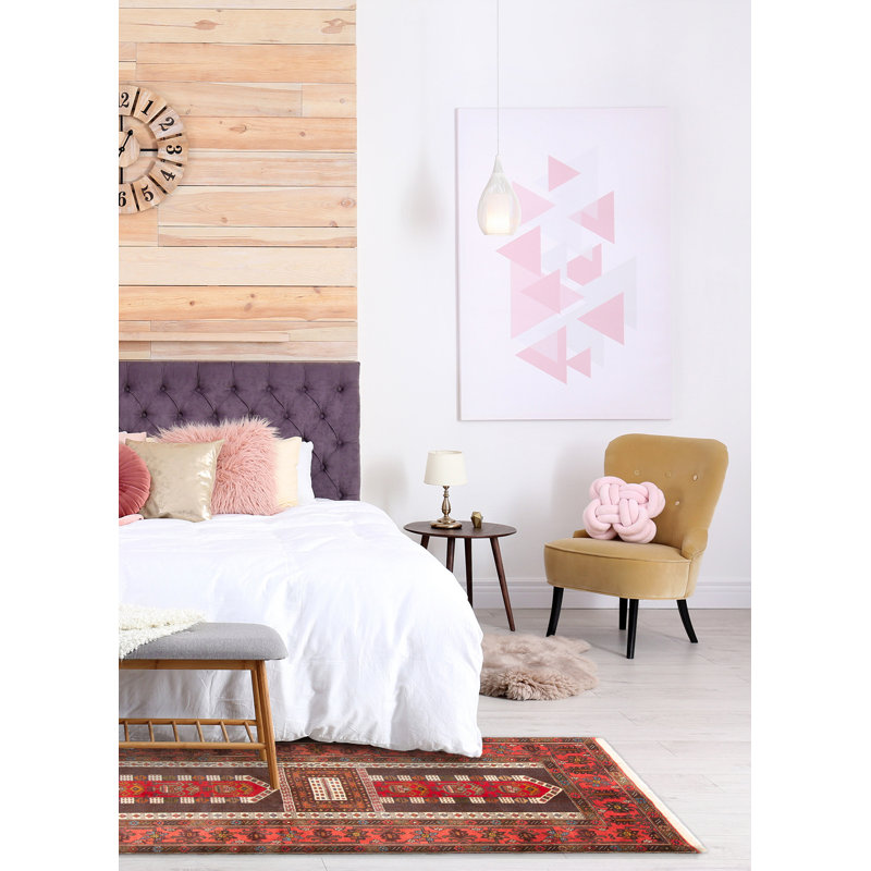 Tapis gris foncé Teimani 3 pi 7 po x 6 pi 2 po