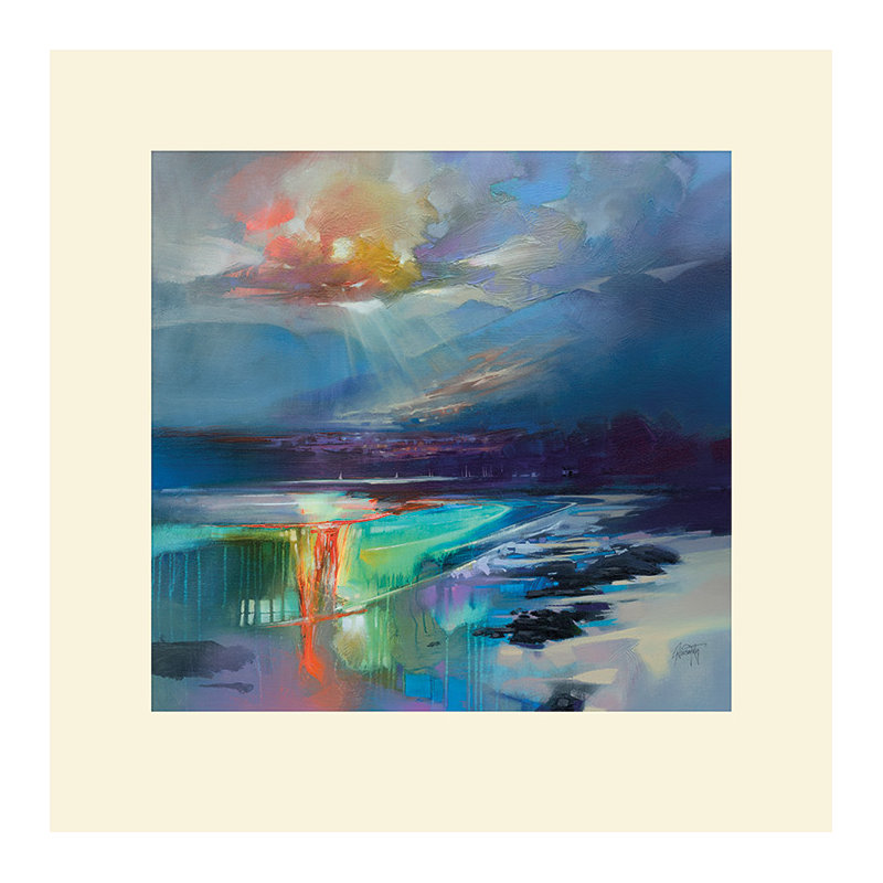 Arran Shore - No Frame Print, 40cm H x 40cm W, Beige, Paper