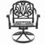 7-Piece All-Weather Cast Aluminum Dining Set, Include 6 Swivel Chairs and Rectangular Table With Black Frame (same sku:W1710S00465)