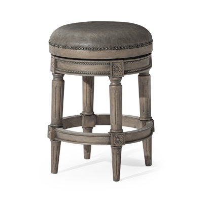 Maven Lane Pullman Backless Swivel Kitchen Stool with Upholstery Seat