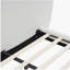 Structure de lit tapissier extra épais avec tête de lit fendue luxueuse, tissu molletonné Teddy, 800 lb, robuste, facile à assembler, blanc, très grand