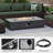 8-Piece Rattan Patio Conversation Set with Cushions and 56-Inch Outdoor Fire Pit Table-1082927428