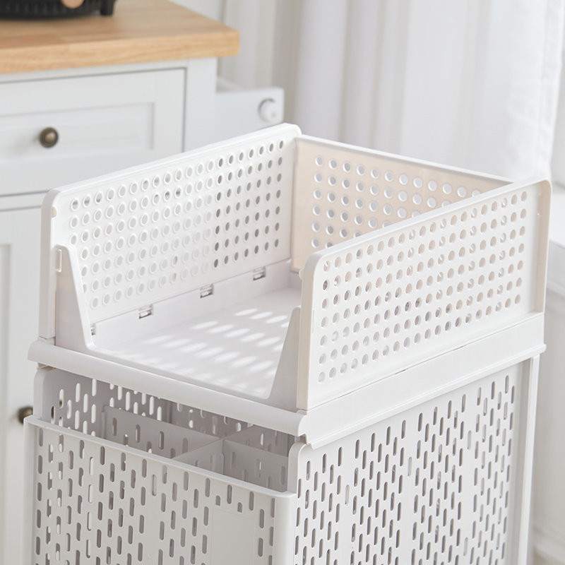 43cm Foldable and Stackable Drawer Storage Basket, 18.5cm H x 43 cm W x 33.5cm D