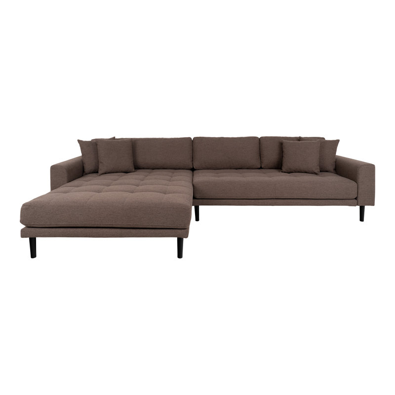 Eguntola 4 Seater Sofa & Chaise, Left Hand Facing, Brown