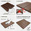 Paquet de 44 tuiles de terrasse emboîtables de 12 po x 12 po, plancher de patio extérieur imperméable avec base de drainage et surface antidérapante, plancher en plastique à emboîter pour balcon, porche, bord de piscine, cour et jardin