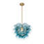 Lustre en grappe de verre bullé 1 lumière Art Deco-1274498272