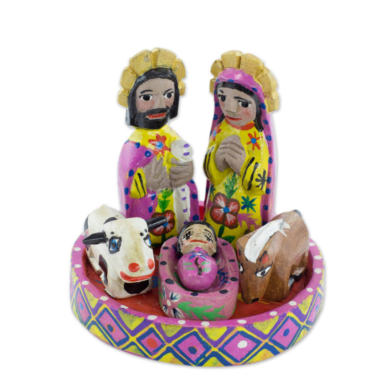Petite crèche de Noël sculptée Petite