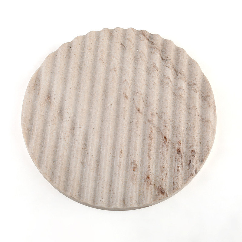 Plateau rond en marbre naturel Guein, Palissandro Classico