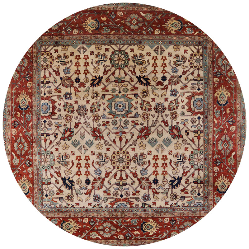 Oriental Indoor Rug, Round 7'