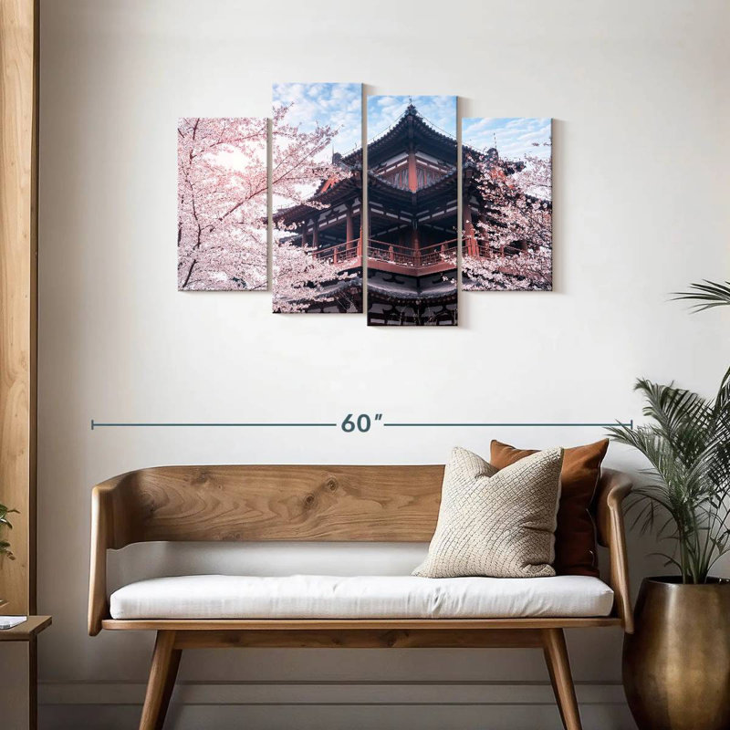Adella Qinglong Temple Sakura, 27" H x 43" W