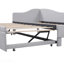 Lit de jour simple tapissier en L rembourré en forme de L avec lit gigogne, gris-883890719