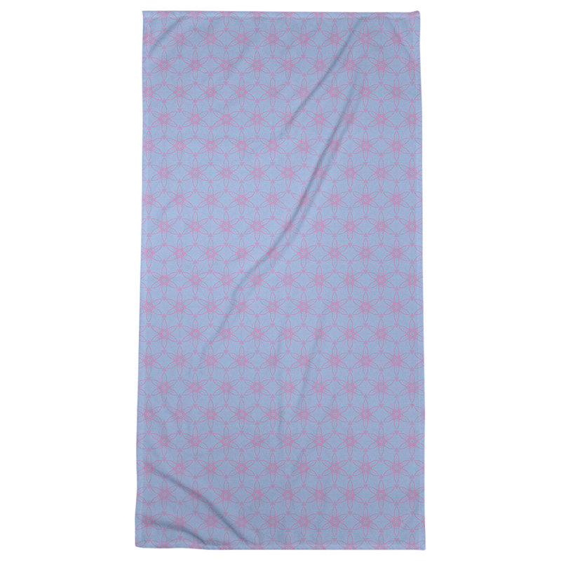 Katelyn Elizabeth Cotton Blend Beach Towel, Blue/Pink