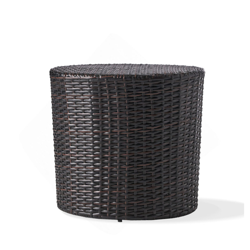 Barrel Side Table,  Outdoor Wicker End Table