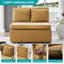 Canapé-lit convertible 44 po avec tissu en lin et capacité de 300 lb-470066818