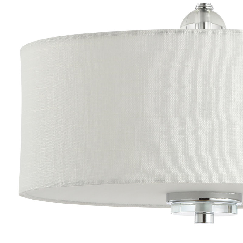 Winterton Fabric Semi Flush Mount, Chrome