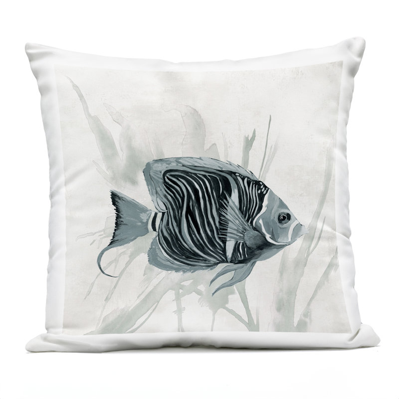Conception de coussin d'extérieur imprimé quelque chose de poisson par Jacob Q