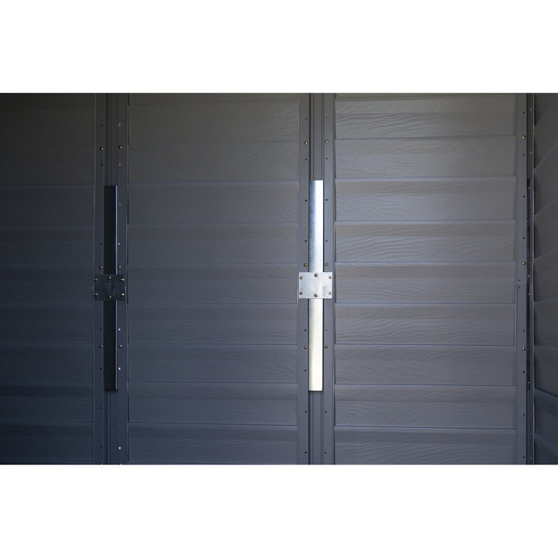 Charcoal and Cream Galvanized Steel 6 x 4 ft Outdoor Storage Shed