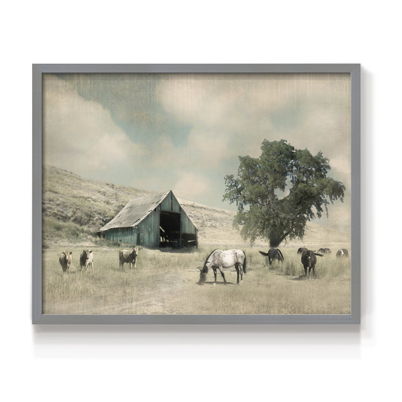 Barn Charm -Framed Print - Restickable