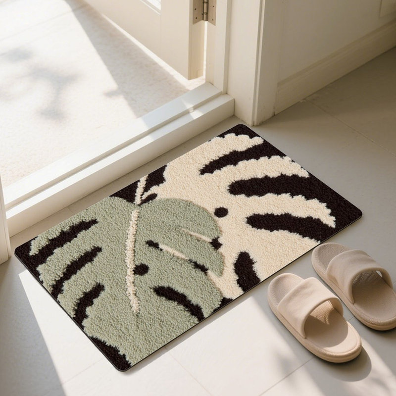 Paillasson Monstera pour l'extérieur et l'intérieur, 36 po x 24 po