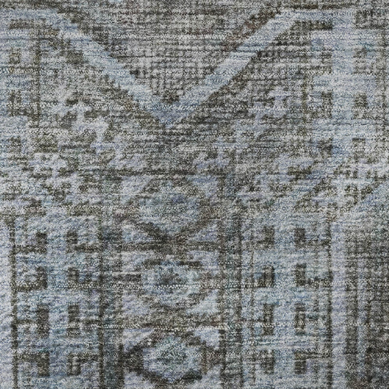 Premium Machine Washable Ashlynn Border Rug, Round 8'