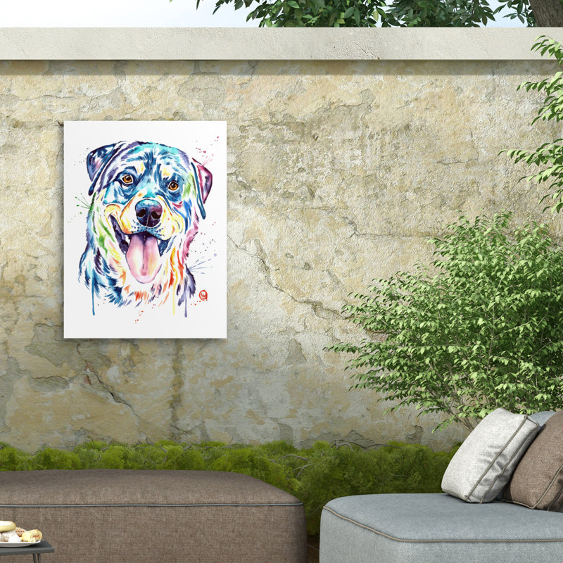 Toile d'extérieur Lisa Whitehouse Rottweiler, H 14 po x l 19 po