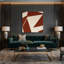 Minimalisme 57, art mural sur toile brune-839865651