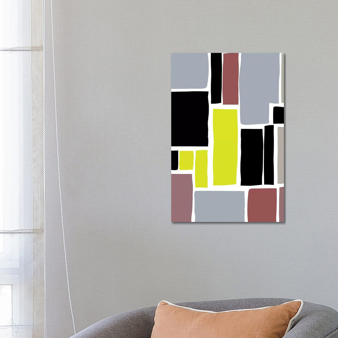 Multi-Colored Cutout Blocks von The Maisey Design Shop - Gallery-Wrapped Canvas Giclée on Canvas