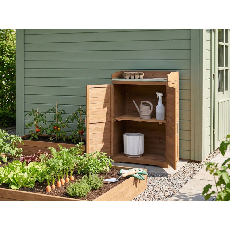 Fir Potting Bench, Brown
