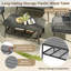 4-piece Outdoor Patio Set With Plastic Wood Table & Rope Storage, Loveseat + 2 Armchairs-1903667875-1903667873