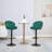 Upholstered Adjustable Bar Stools With Backrest Footrest And Swivel Mechanism Set Of 2-810312612