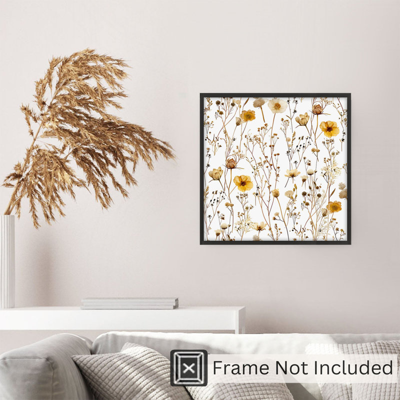 «Botanical Fall Wildflower», impression de chalet sans cadre, H 18 po x l 18 po